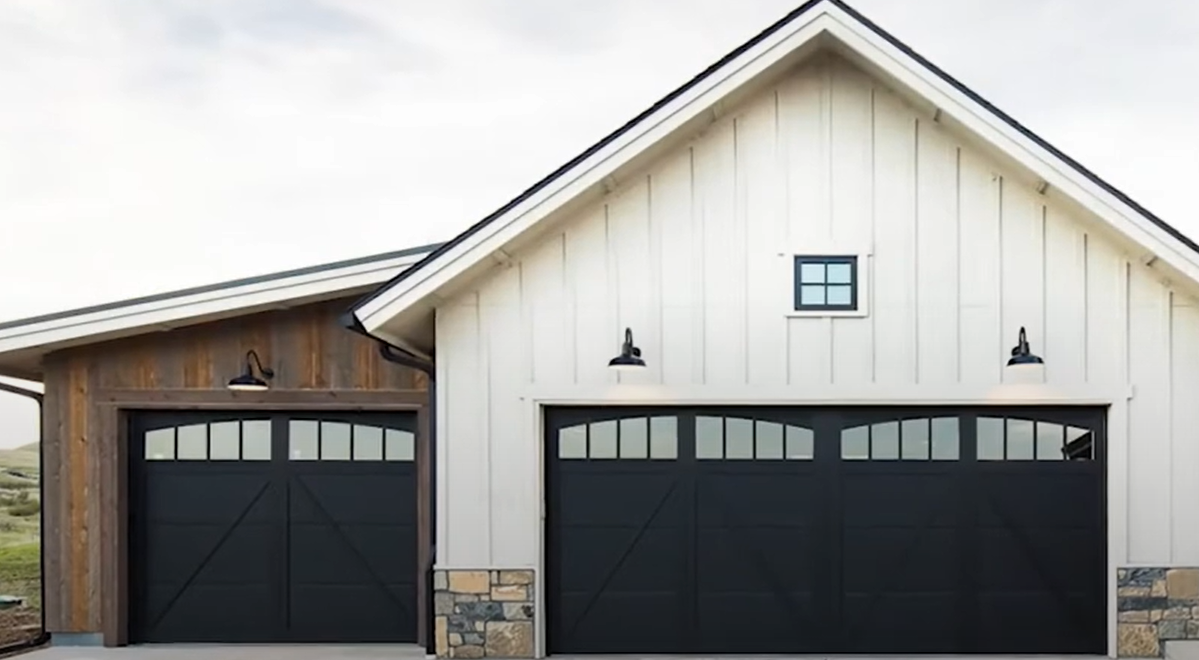 Custom garage door designed and installed by Alum Creek Garage Doors Repair, highlighting expert craftsmanship and personalized design options.