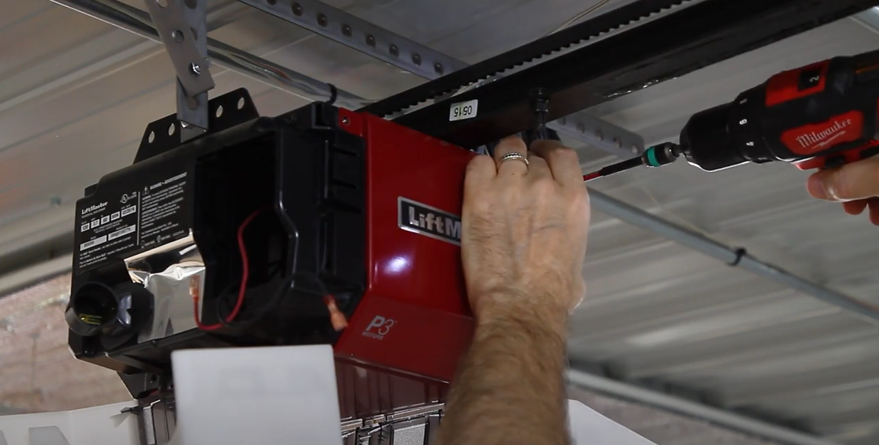 Technician performing a garage door opener repair at Alum Creek Garage Doors Repair, ensuring smooth and reliable operation of the system.